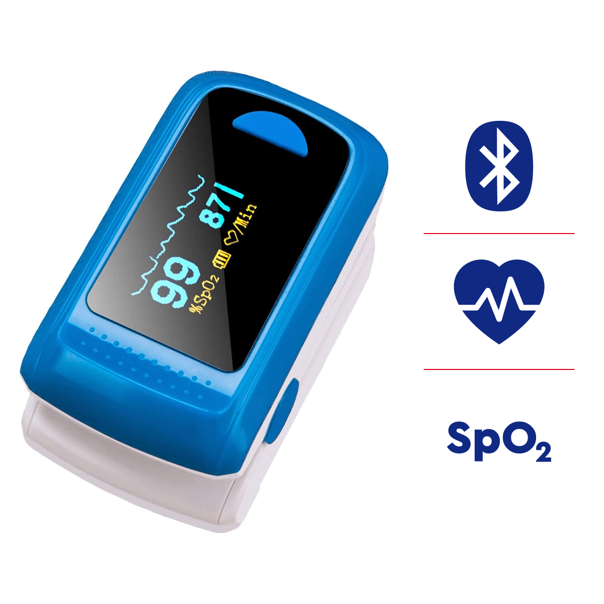 Пульсоксиметр, модель M70C c Bluetooth  от интернет-магазина trimm.store